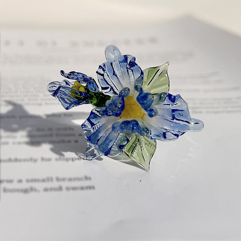 Buddha Stones Liuli Iris Bloem Ring - Blauw (17 mm) (Kleur, vorm en Maat kunnen variëren) - image 3