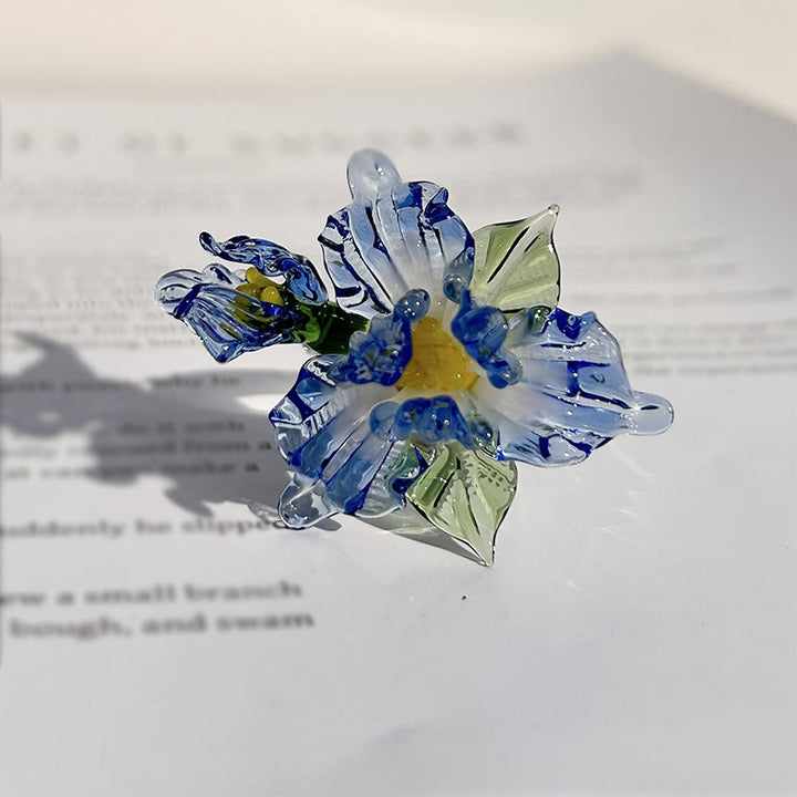 Buddha Stones Liuli Iris Bloem Ring - Blauw (17 mm) (Kleur, vorm en Maat kunnen variëren) - image 3