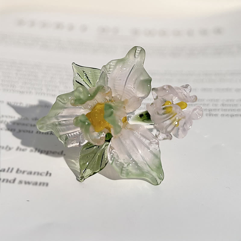 Buddha Stones Liuli Iris Bloem Ring - Rozeachtig groen (17 mm) (Kleur, vorm en Maat kunnen variëren) - image 5