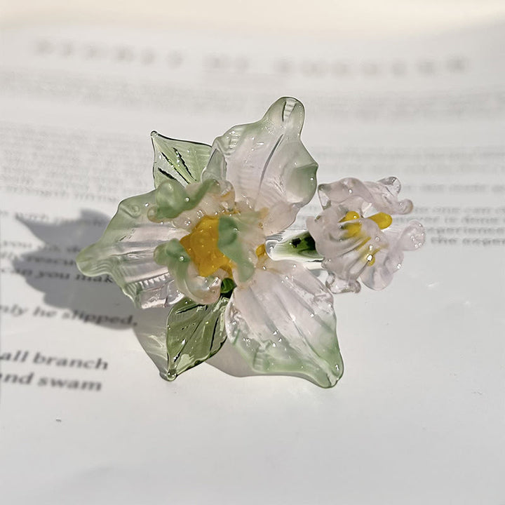 Buddha Stones Liuli Iris Bloem Ring - Rozeachtig groen (17 mm) (Kleur, vorm en Maat kunnen variëren) - image 5