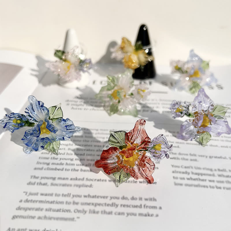 Buddha Stones Liuli Iris Bloem Ring - image 0