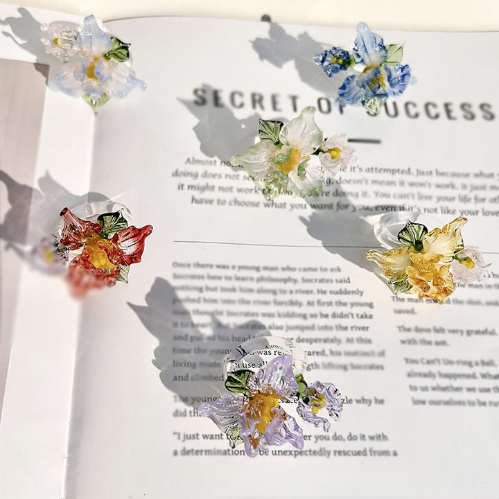 Buddha Stones Liuli Iris Bloem Ring - image 9