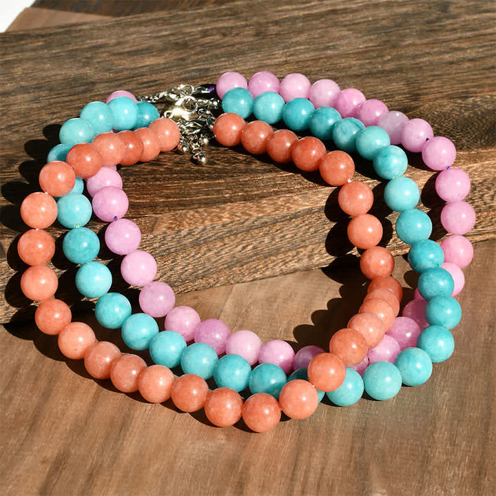 Buddha Stones 12mm natuurlijke aquamarijn toermalijn kristallen helende Ketting - image 17