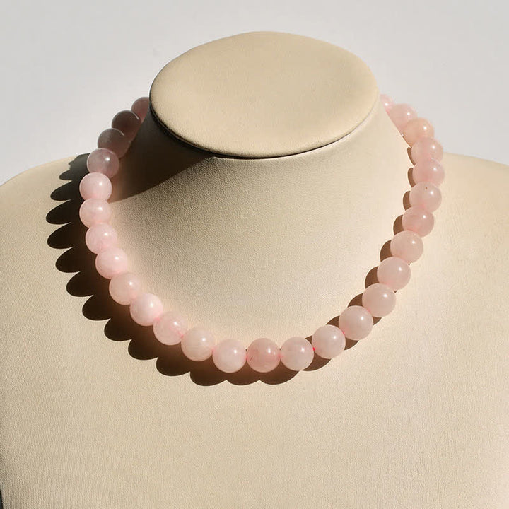 Buddha Stones 12mm natuurlijke aquamarijn toermalijn kristallen helende Ketting - image 9