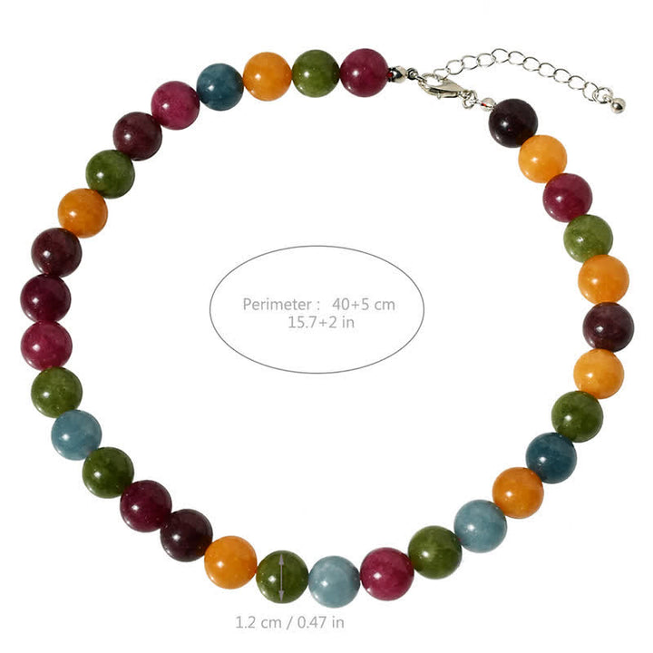 Buddha Stones 12mm natuurlijke aquamarijn toermalijn kristallen helende Ketting - image 3