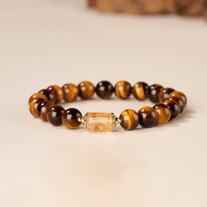 Buddha Stones Tijgeroog citrien kralen Armband - image 1