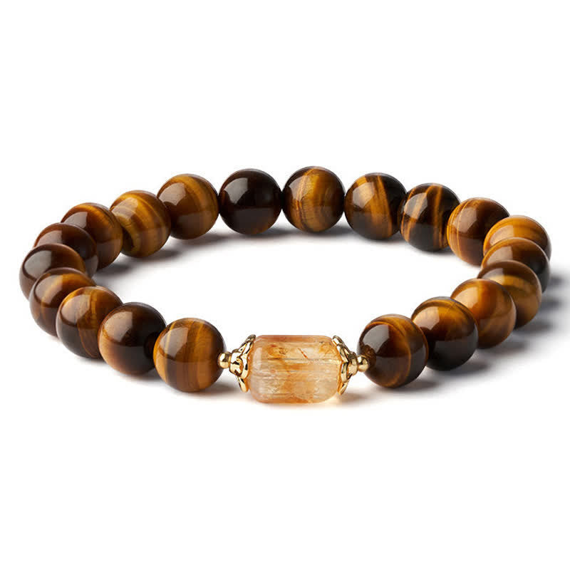 Buddha Stones Tijgeroog citrien kralen Armband - image 8