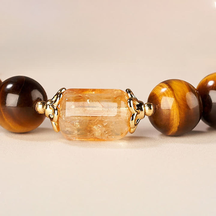 Buddha Stones Tijgeroog citrien kralen Armband - image 12
