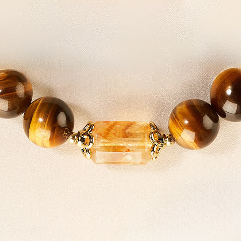 Buddha Stones Tijgeroog citrien kralen Armband - image 11