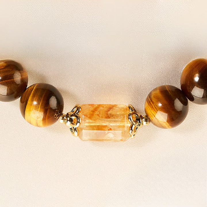 Buddha Stones Tijgeroog citrien kralen Armband - image 11