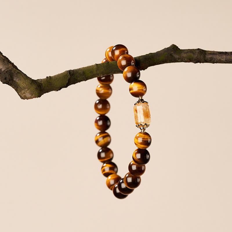 Buddha Stones Tijgeroog citrien kralen Armband - image 9