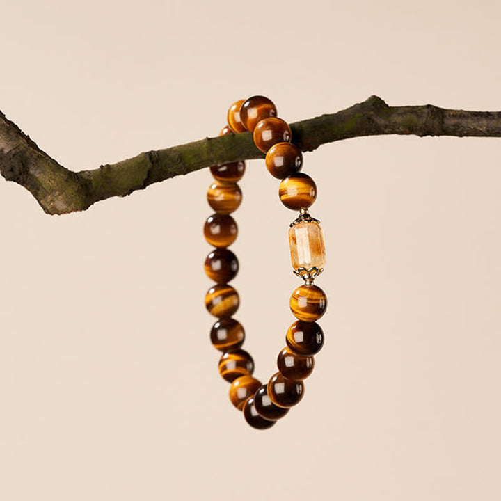 Buddha Stones Tijgeroog citrien kralen Armband - image 9