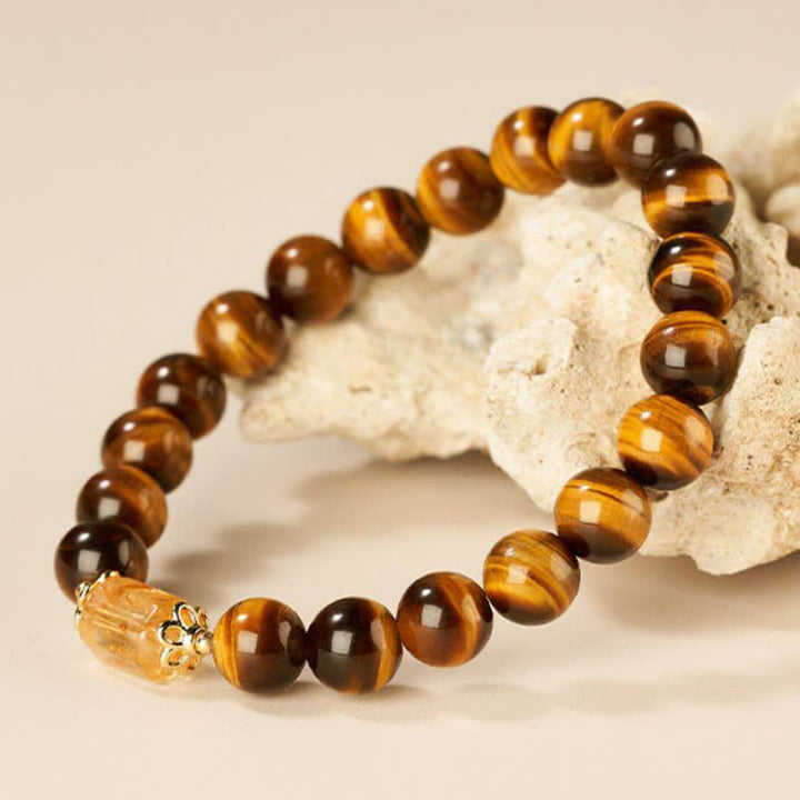 Buddha Stones Tijgeroog citrien kralen Armband - image 3