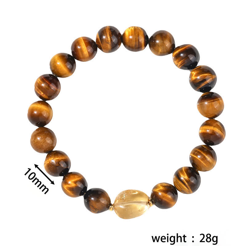 Buddha Stones 10mm natuurlijke tijgeroog citrien kraal Armband - image 4