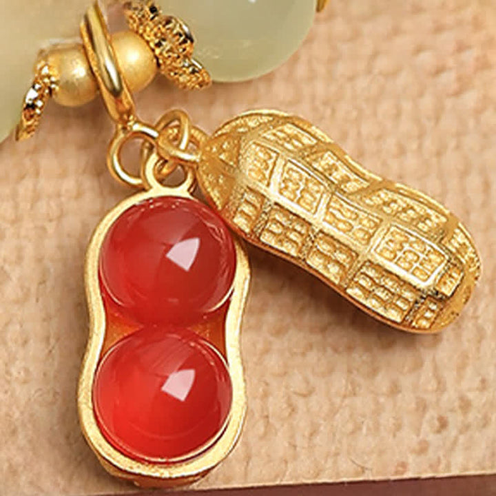 Buddha Stones Natuurlijke Cinnaber Fu Karakter Pinda Goede Dingen Gebeuren Armband - image 9