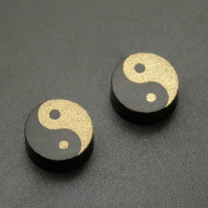 Buddha Stones Oorbellen met Yin Yang-balans van ebbenhout - image 10