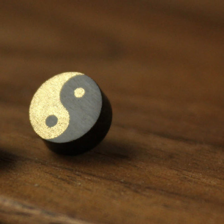 Buddha Stones Oorbellen met Yin Yang-balans van ebbenhout - image 11
