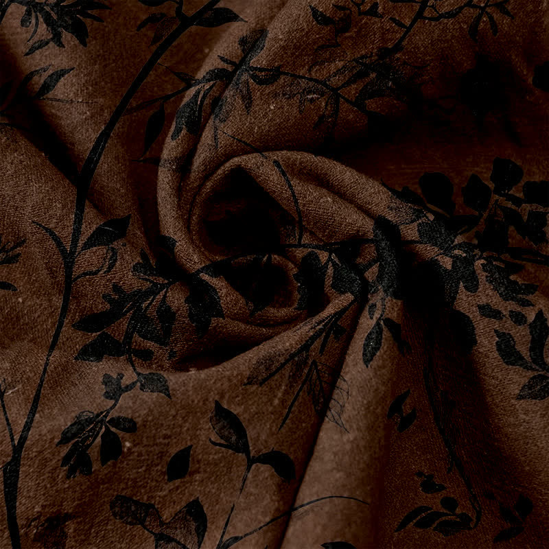 Buddha Stones 100% Cotton van puur katoen met botanisch bladpatroon, elastische Taille en Zakken. - image 3