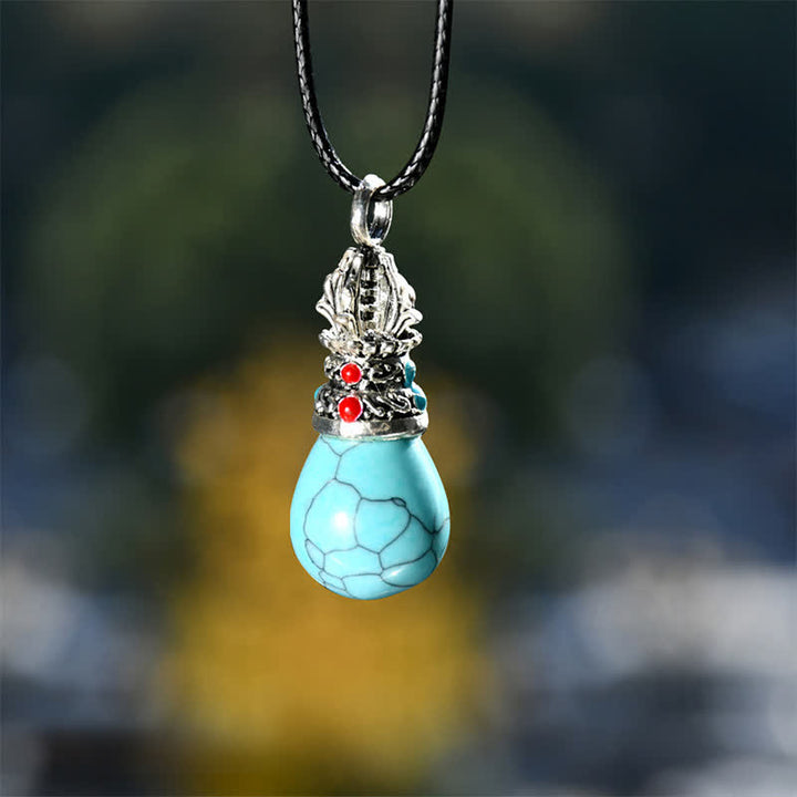 Buddha Stones Natuurlijke turkooizen tijgeroog Ketting - Natuurlijke turkoois (kleur kan variëren) - image 0