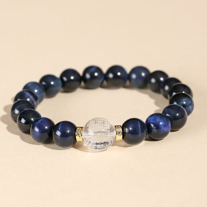 Buddha Stones Aardbeikwarts Blauwe Tijgeroog Positieve Armband - image 7