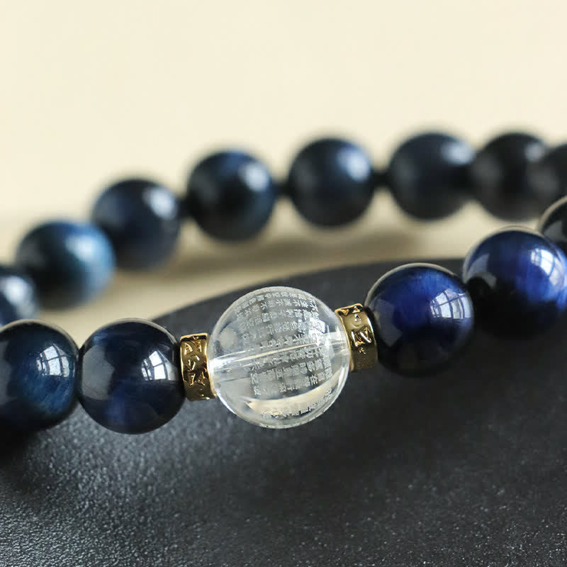 Buddha Stones Aardbeikwarts Blauwe Tijgeroog Positieve Armband - image 8