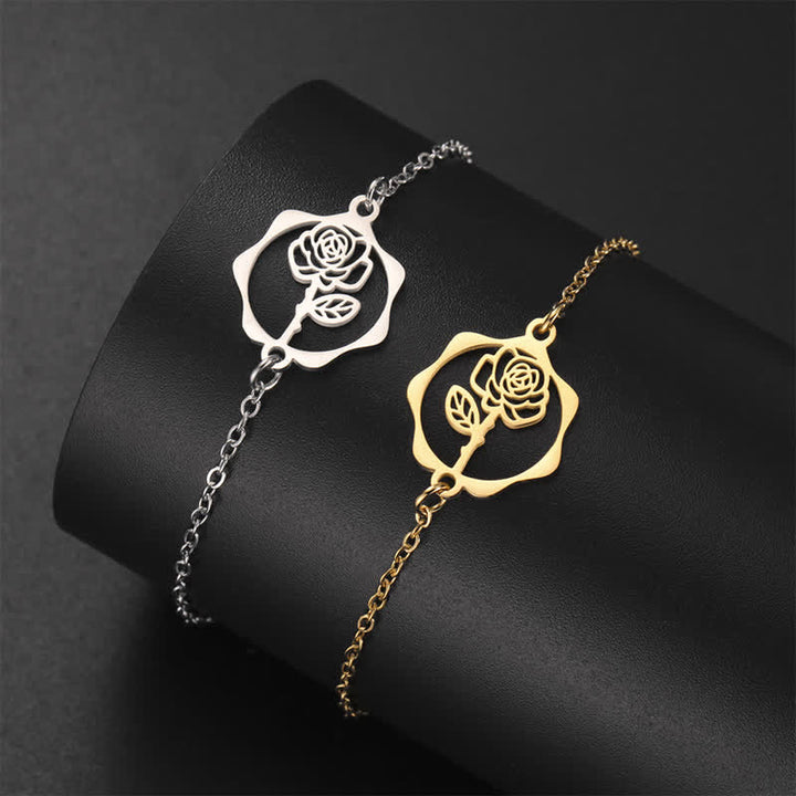 Buddha Stones Titanium stalen geboortebloem Armband voor een nieuw begin - image 0