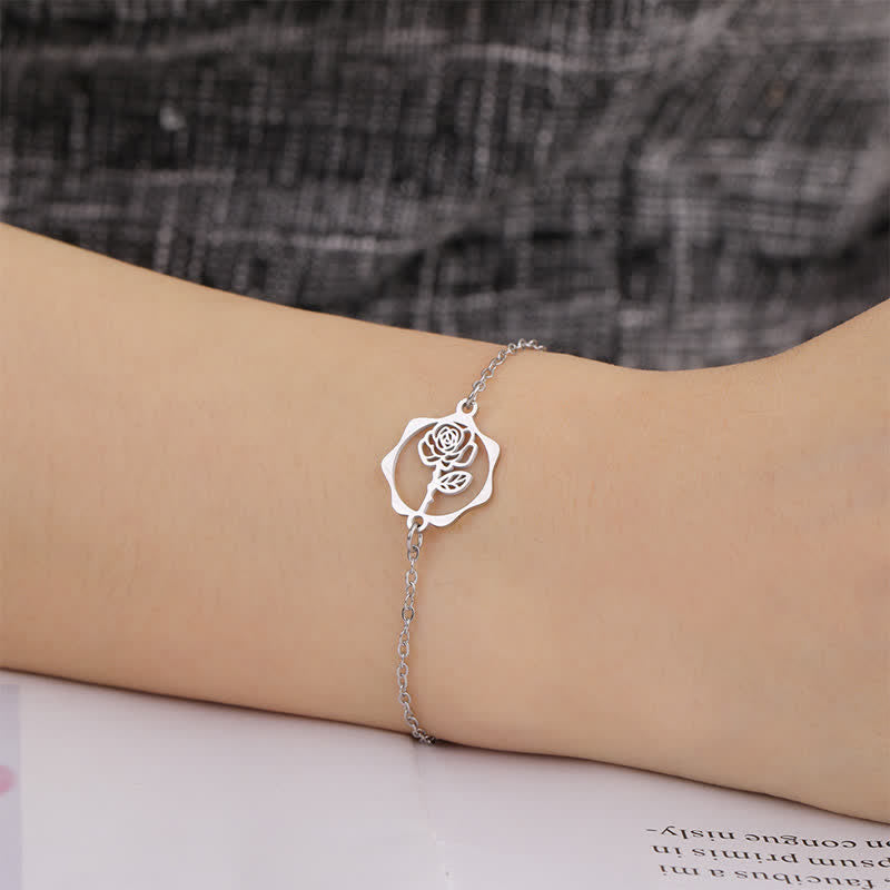Buddha Stones Titanium stalen geboortebloem Armband voor een nieuw begin - image 3