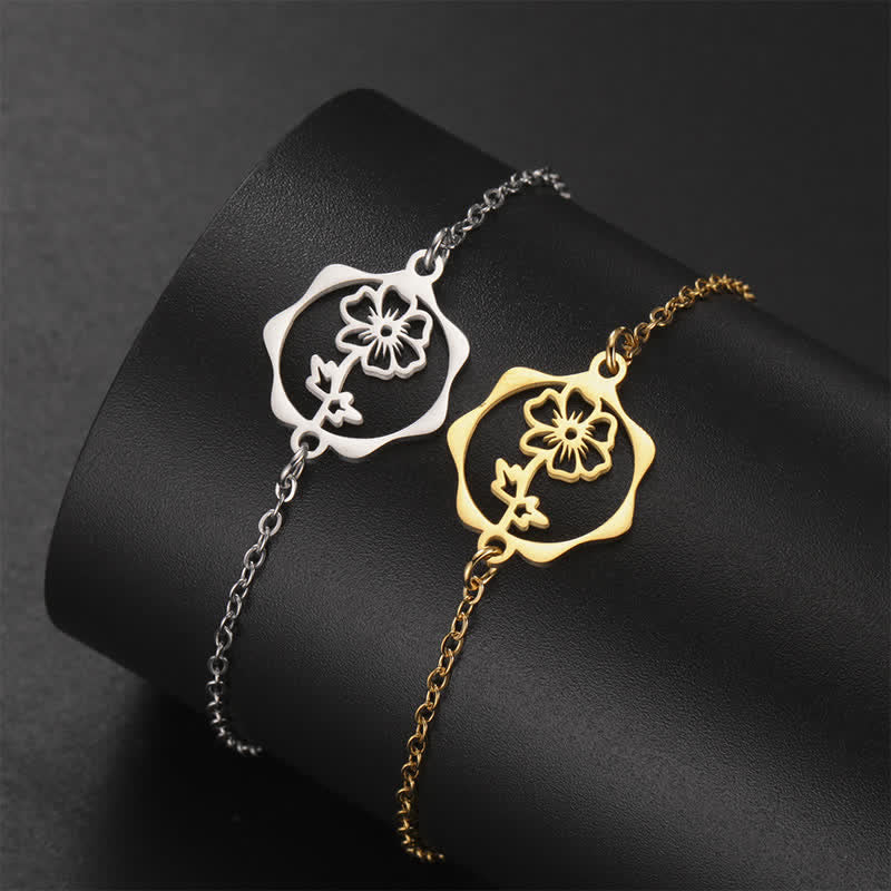 Buddha Stones Titanium stalen geboortebloem Armband voor een nieuw begin - image 18