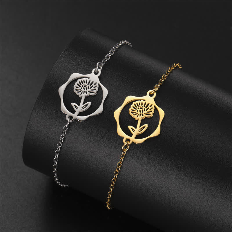 Buddha Stones Titanium stalen geboortebloem Armband voor een nieuw begin - image 9