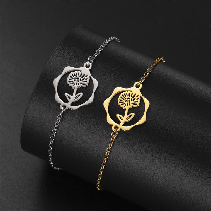 Buddha Stones Titanium stalen geboortebloem Armband voor een nieuw begin - image 9