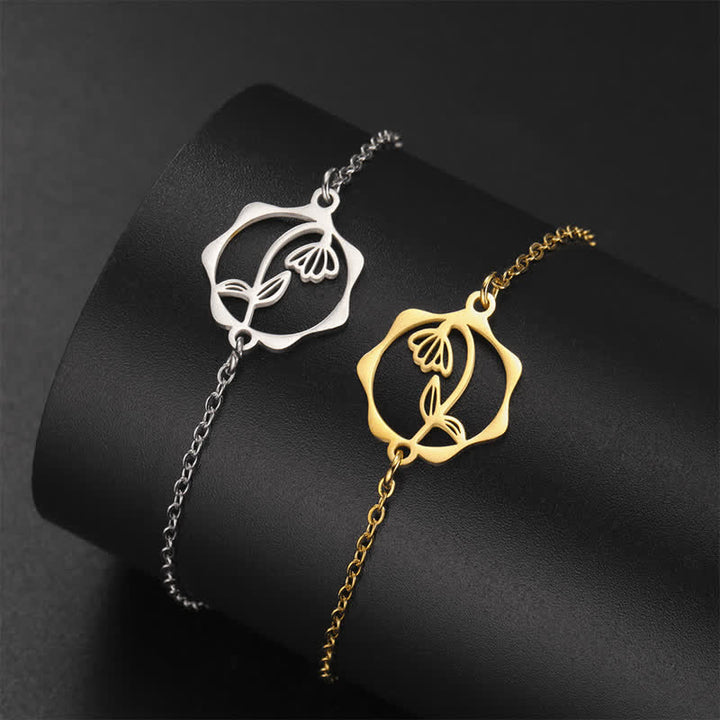 Buddha Stones Titanium stalen geboortebloem Armband voor een nieuw begin - image 12