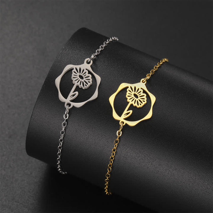 Buddha Stones Titanium stalen geboortebloem Armband voor een nieuw begin - image 15