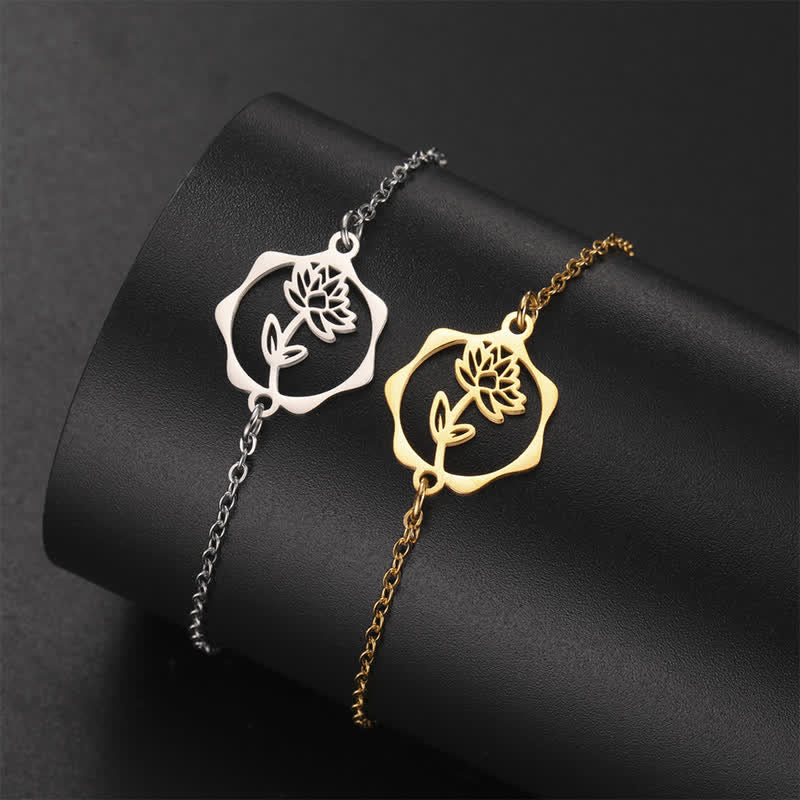 Buddha Stones Titanium stalen geboortebloem Armband voor een nieuw begin - image 21