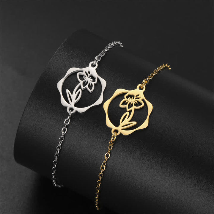 Buddha Stones Titanium stalen geboortebloem Armband voor een nieuw begin - image 27