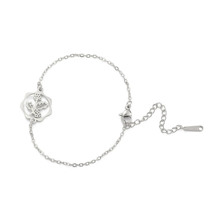 Buddha Stones Titanium stalen geboortebloem Armband voor een nieuw begin - Hulst - Zilverkleurig titaniumstaal - image 34
