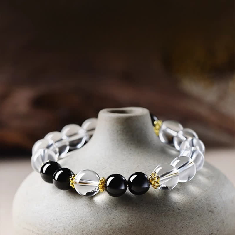 Buddha Stones Natuurlijke, heldere kwarts kralen, helende Armband - image 3