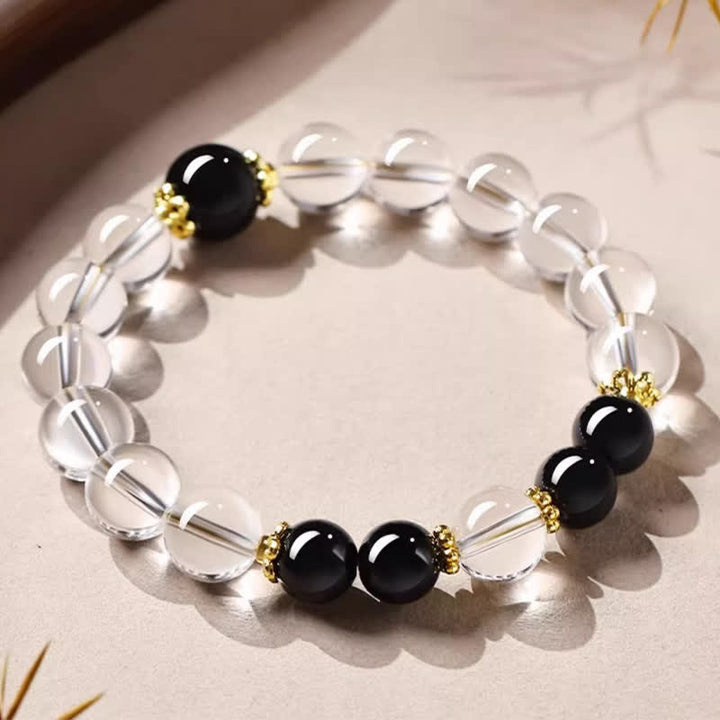 Buddha Stones Natuurlijke, heldere kwarts kralen, helende Armband - image 2