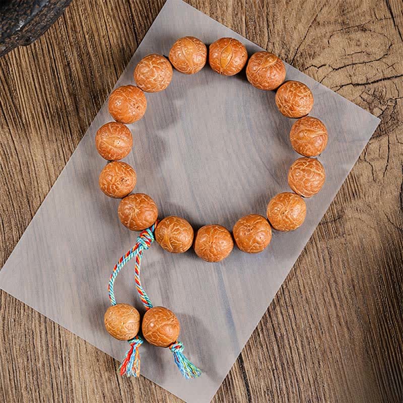 Buddha Stones Phoenix Eye Bodhi Wisdom Handgesneden Etnische Pols Mala - Phoenix Oog Pols Mala Kraal Bedeltje - 15 mm - Phoenix Eye Bodhi (Bescherming♥Wijsheid) - image 0