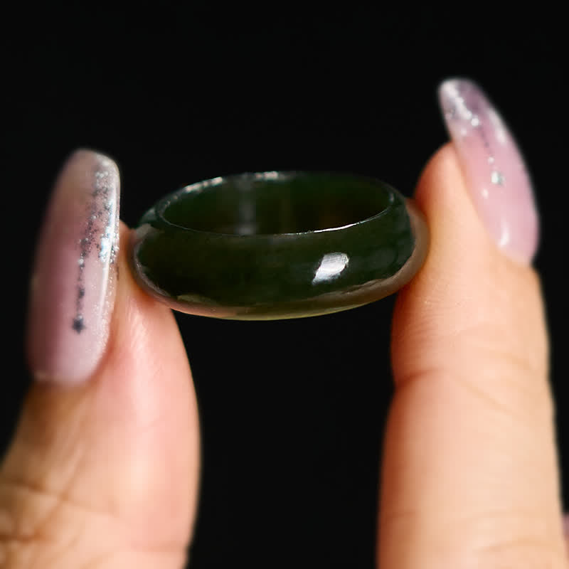 Buddha Stones Natuurlijke cyaan jade helende Ring - image 7