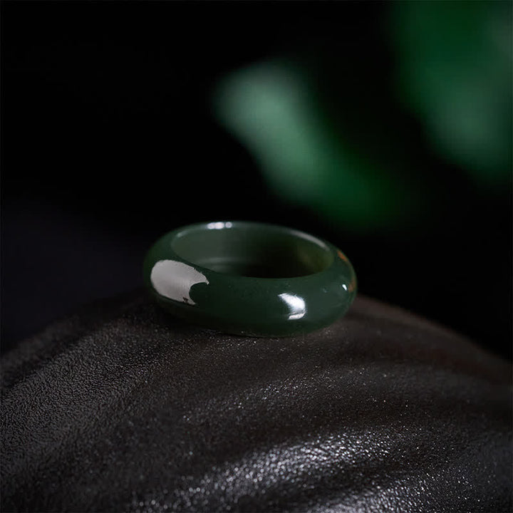 Buddha Stones Natuurlijke cyaan jade helende Ring - image 4