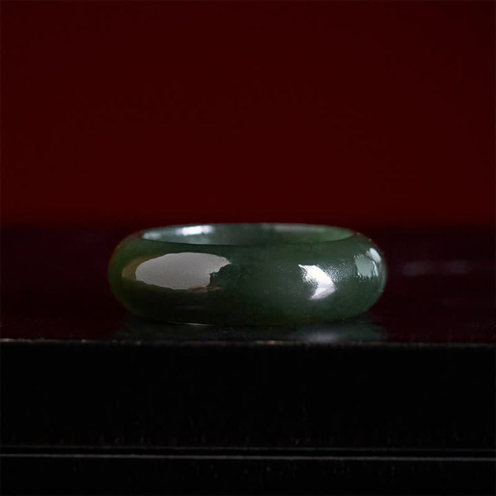 Buddha Stones Natuurlijke cyaan jade helende Ring - image 3