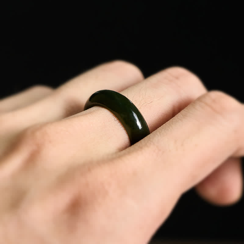 Buddha Stones Natuurlijke cyaan jade helende Ring - image 9