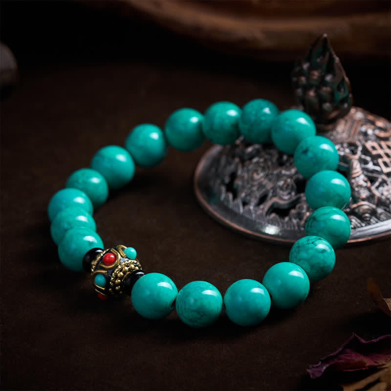 Buddha Stones Tibetaanse turkooizen Armband - image 4
