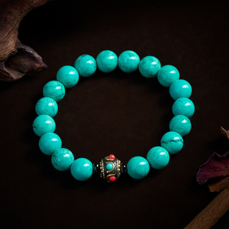 Buddha Stones Tibetaanse turkooizen Armband - image 2