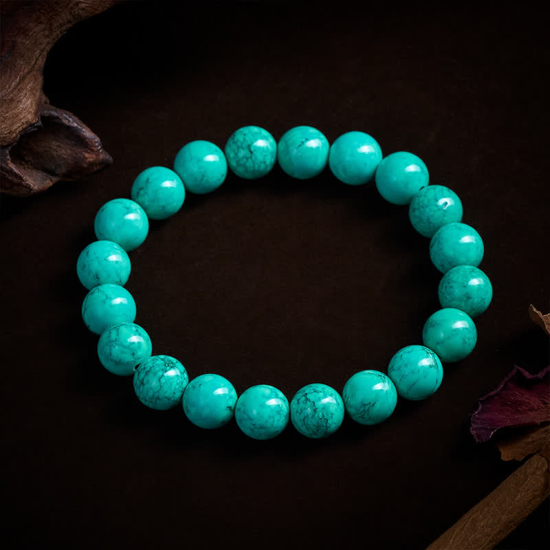 Buddha Stones Tibetaanse turkooizen Armband - Turkoois (Polsomtrek: 16-17 cm) - image 8