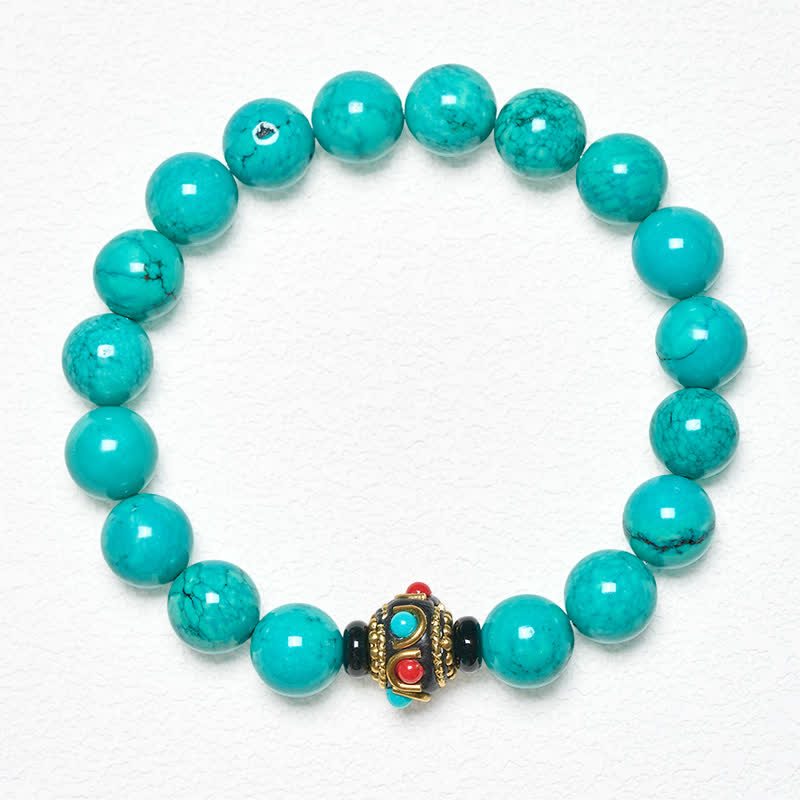 Buddha Stones Tibetaanse turkooizen Armband - image 1