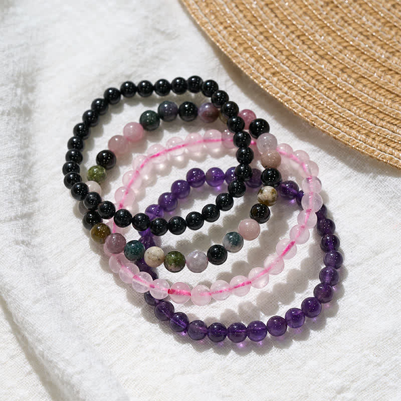 Buddha Stones Stressverlichtende &amp; Beschermende Kristallen Armband - image 3