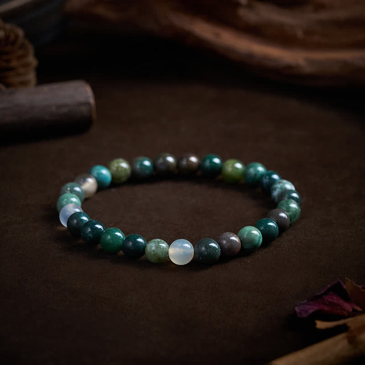 Buddha Stones Armband van natuurlijke steen, zeesediment, jaspis en agaat. - image 3