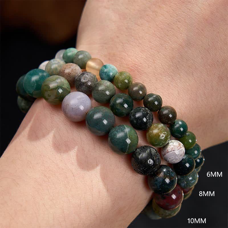 Buddha Stones Armband van natuurlijke steen, zeesediment, jaspis en agaat. - image 13