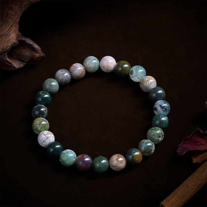 Buddha Stones Armband van natuurlijke steen, zeesediment, jaspis en agaat. - image 6